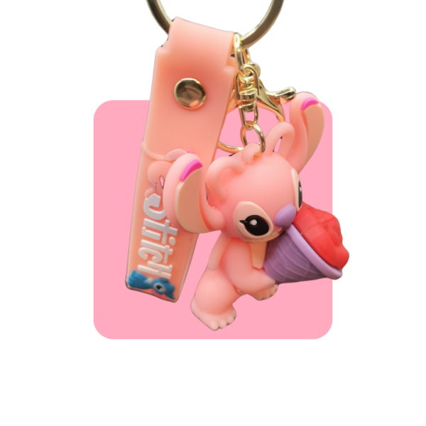 Angel, la fidanzata rosa di Stitch del cartone animato Lilo e Stitch, con un mazzo di rose